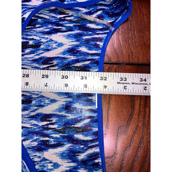 Blue & White Swimsuit Cover Up with Tie Waist! - Picture 4 of 7